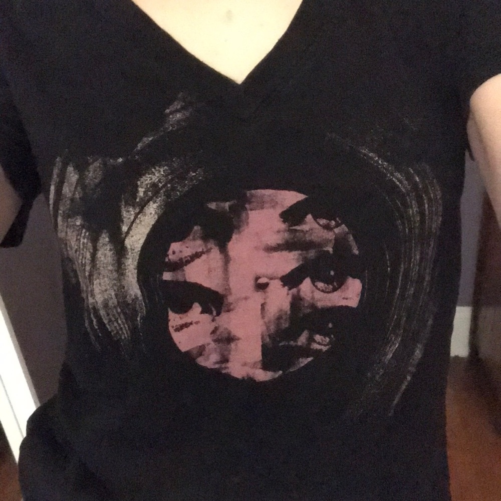V Neck Graphic Tee